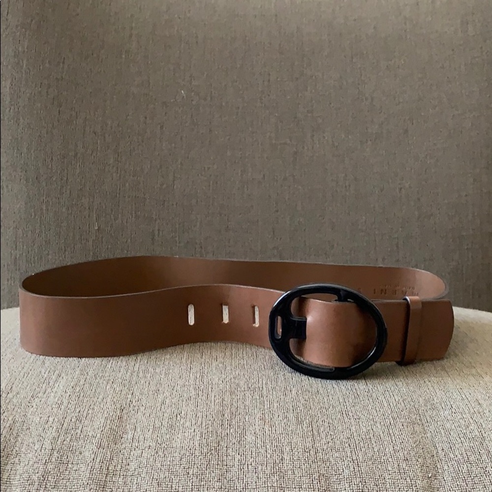 Marni brown leather belt